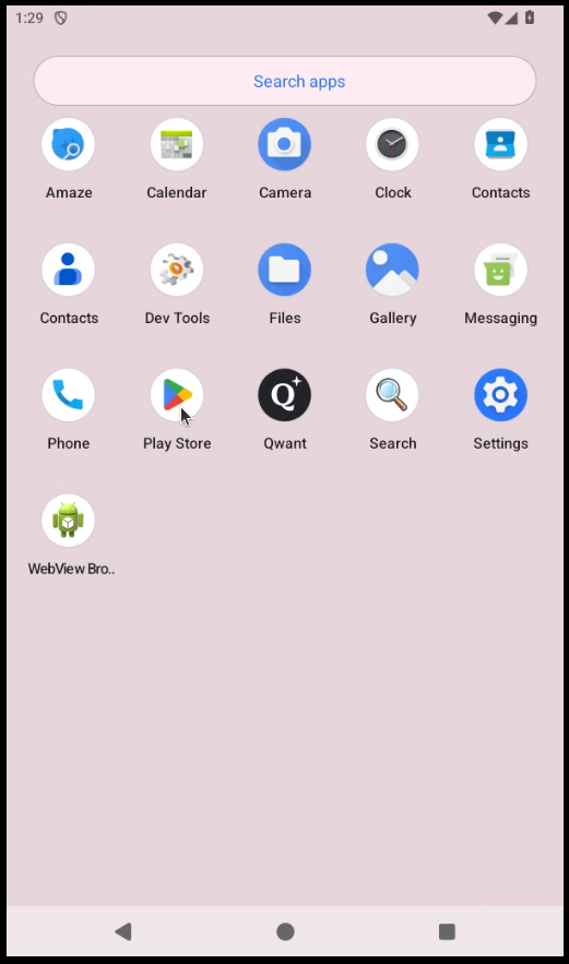 Android's App Drawer with Google Play Store.